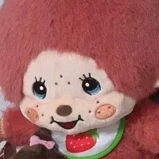[BUNJANG] Fukuoka Limited Monchhichi Strawberry Doll (Medium-Large) &amp; Girl Monchhichi Magnet Set / 후쿠오카 한정 몬치치 중대형 인형&amp; 몬치치여아 자석 일괄