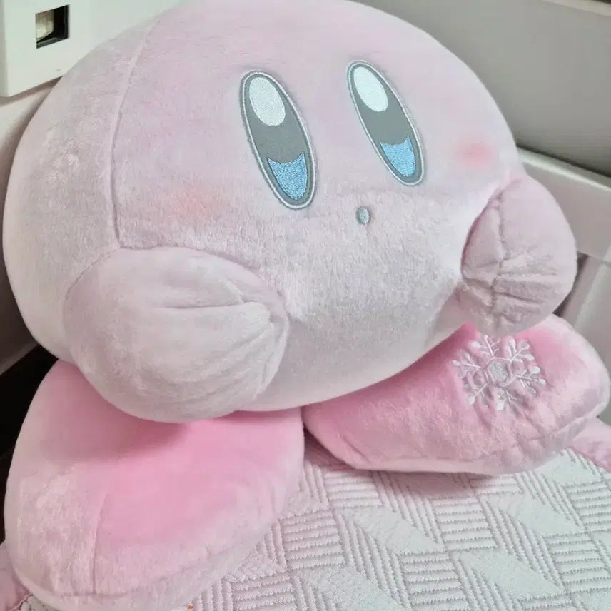 [BUNJANG] Kirby Large Snow Crystal Plush / 별의커비  대형커비 눈꽃 인형