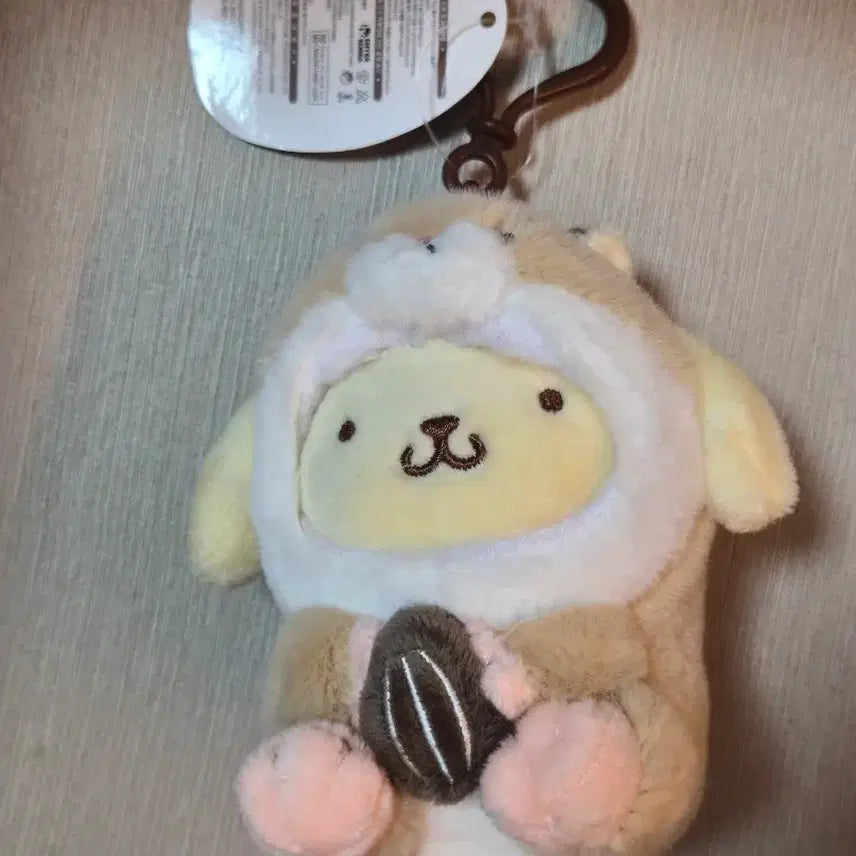 [BUNJANG] Pom Pom Purin Hamster Plush Keychain / [새상품] 폼폼푸린 햄스터 인형 키링