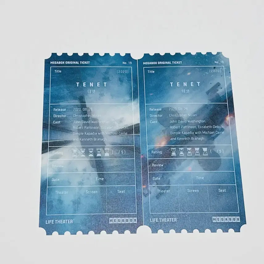 [BUNJANG] Megabox Original Ticket Tenet Set / 메가박스 오리지널티켓 메박 오티 영화 테넷 TENET 2종