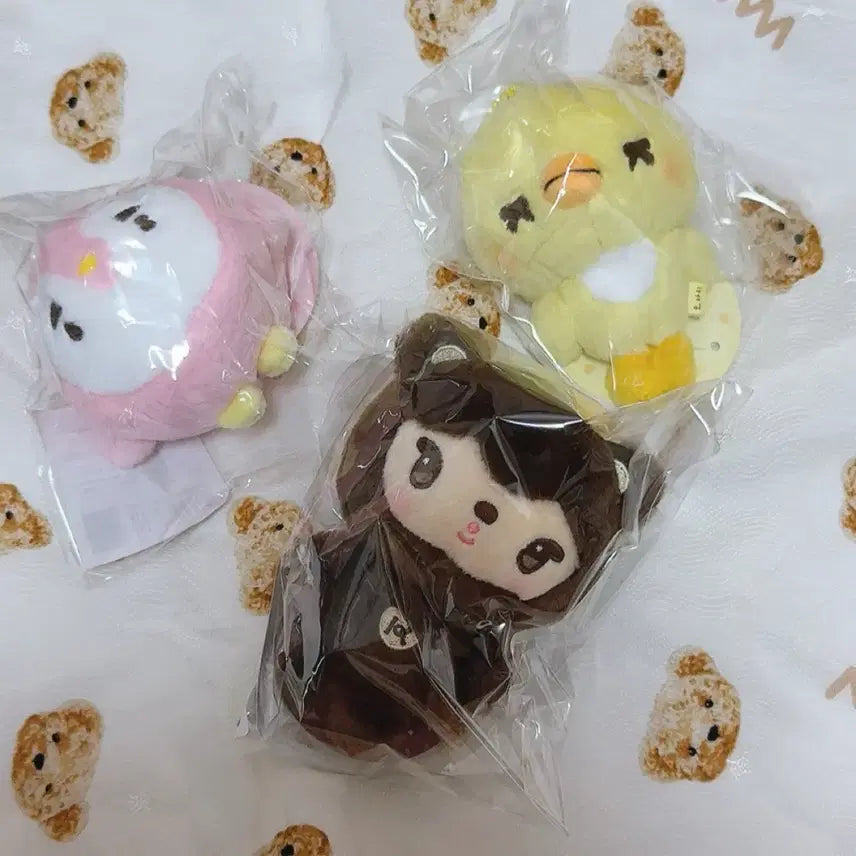 [BUNJANG] EXO Kai Niniberry Pinguy Pinky Bear Mini Keyring Bundle Set (Sealed) / (미개봉) 엑소 인형 핑귀니 니니베어 오아리 미니 키링 일괄