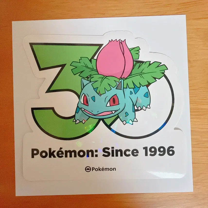 [BUNJANG] Pokemon 30th Anniversary Logo Sticker Bulbasaur / 포켓몬 30주년 로고 스티커 이상해풀