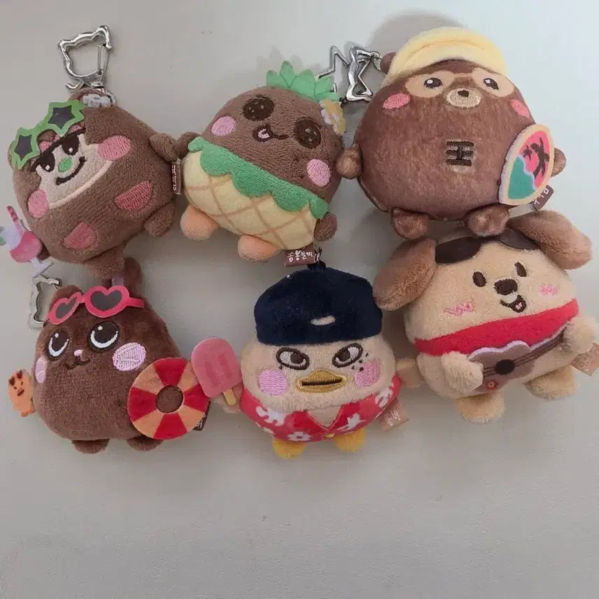 [BUNJANG] RIIZE Lyz Summer Ver. Mini Keyring Set / 라이즈 리라즈 미니 키링 세트 판매 리즈코 송용돌이 우락밤 토냥덕 똘병 멍룡이