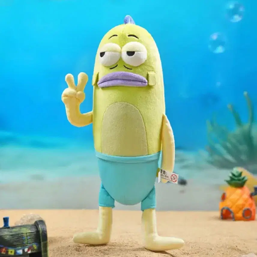 [BUNJANG] SpongeBob SquarePants "Lazy V" Bikini Bottom Resident Plush 35cm / 스폰지밥 무기력 브이 비키니시티 주민 인형 35cm