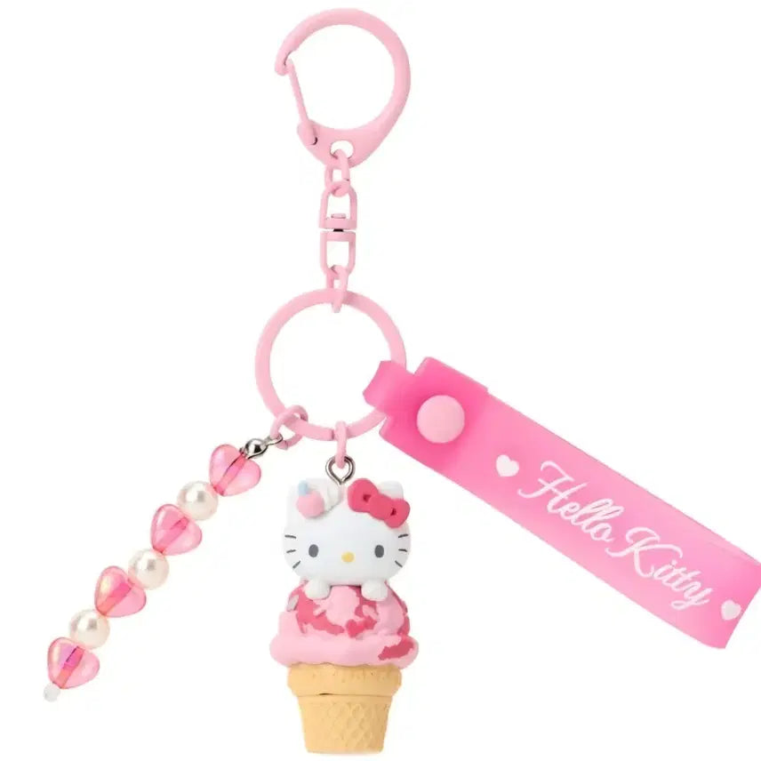 [BUNJANG] Sanrio Dreamy Ice Parlor Series Kitty Beaded Keychain / 산리오 드리미 아이스 팔러 시리즈키티 비즈 키홀더