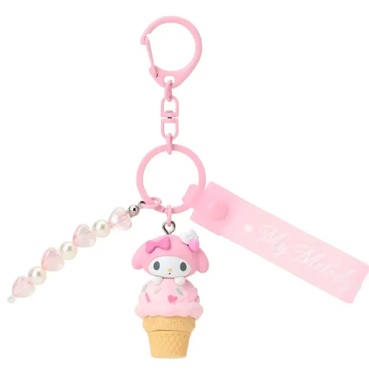 [BUNJANG] Sanrio Dreamy Ice Parlor Series My Melody Beaded Keychain / 산리오 드리미 아이스 팔러 시리즈마이멜로디 비즈 키홀더