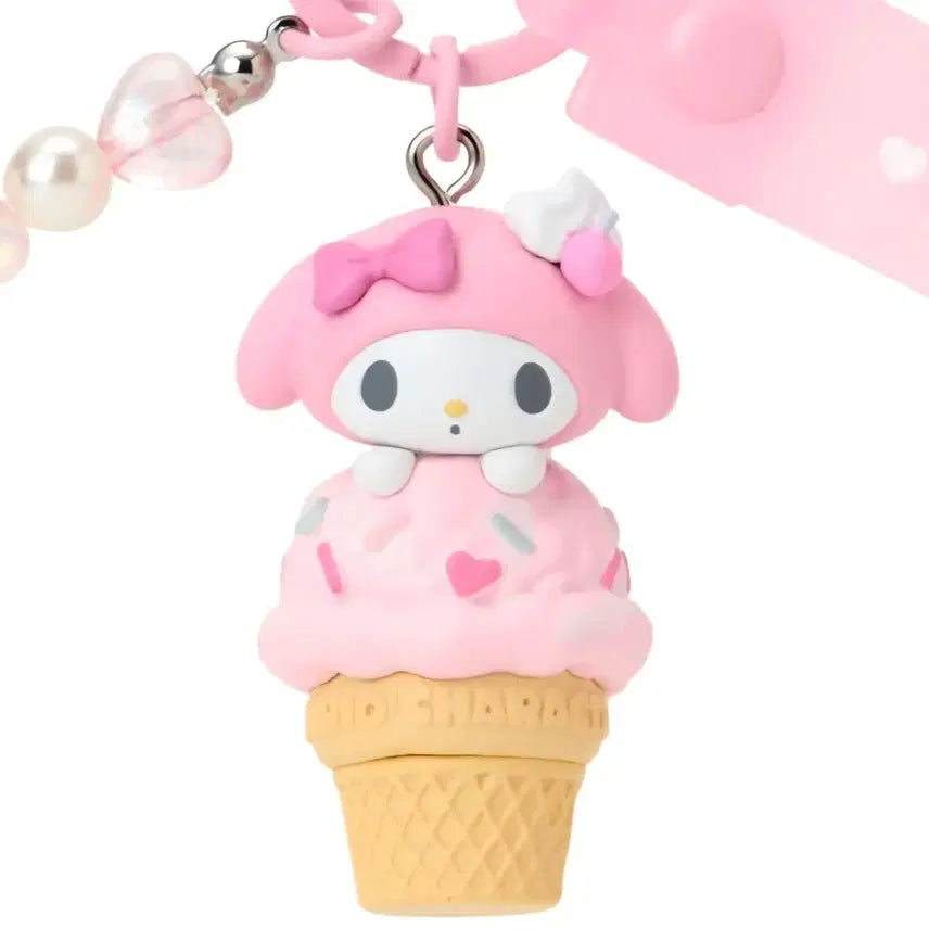 [BUNJANG] Sanrio Dreamy Ice Parlor Series My Melody Beaded Keychain / 산리오 드리미 아이스 팔러 시리즈마이멜로디 비즈 키홀더