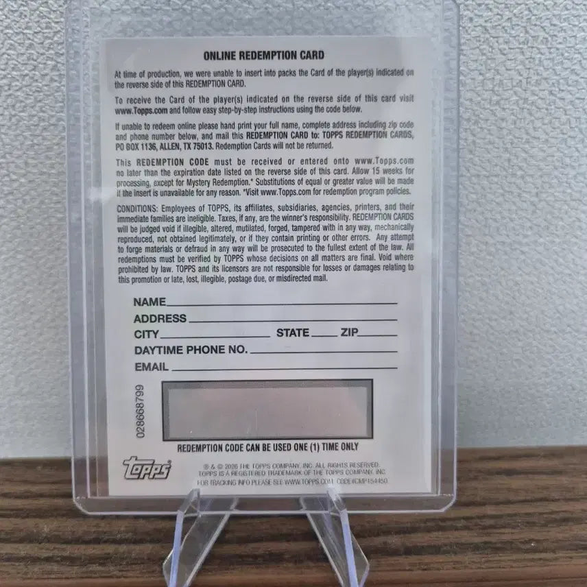 [BUNJANG] UFC Oban Elliott 5 Limited Tops Chrome Rookie Red Auto / UFC 오반 엘리엇 5한정 탑스 크롬 루키 레드 오토
