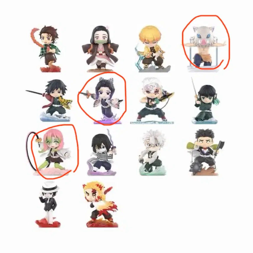 [BUNJANG] Demon Slayer Pop Mart Battle Series Shinobu, Mitsuri, Inosuke Bundle Set / 일괄) 귀멸의칼날 팝마트 배틀시리즈 시노부 미츠리 이노스케