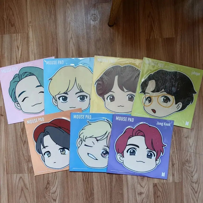 [BUNJANG] BTS 7 Types Mousepad Set (Sealed) / BTS 마우스패드 7종 세트(새제품)