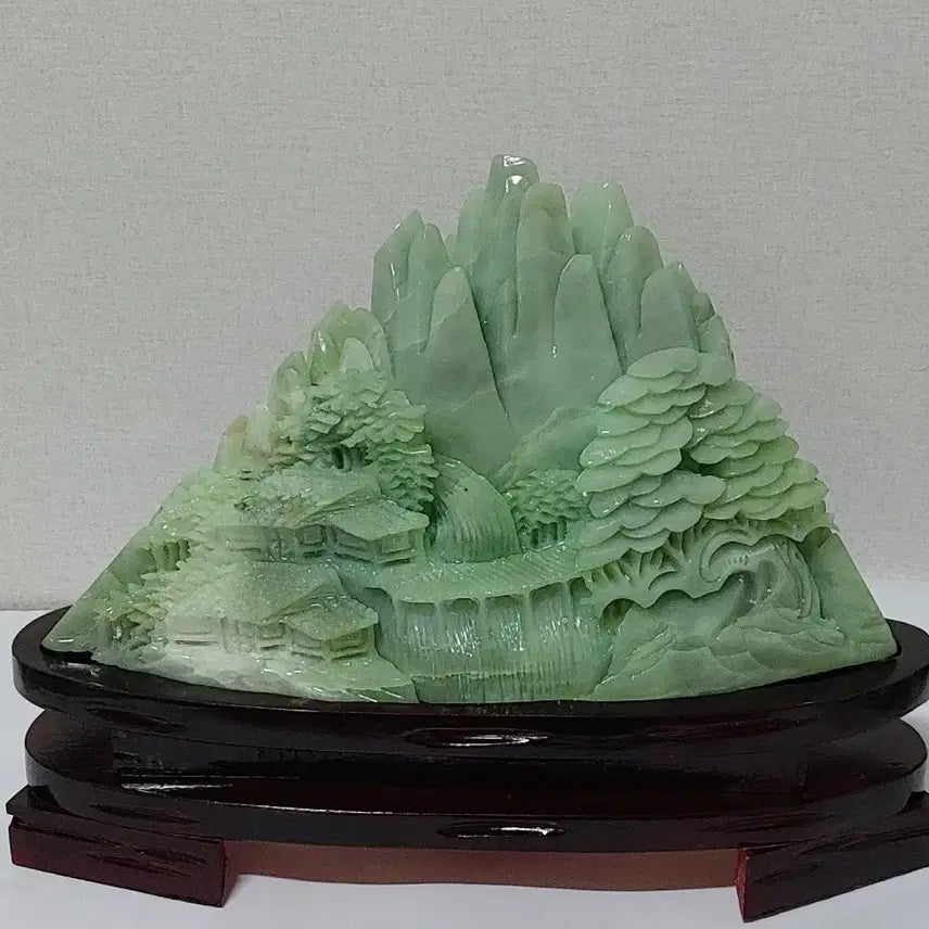 [BUNJANG] Jade Mountain Carving Ornament / 옥산수 산수 조각 장식품