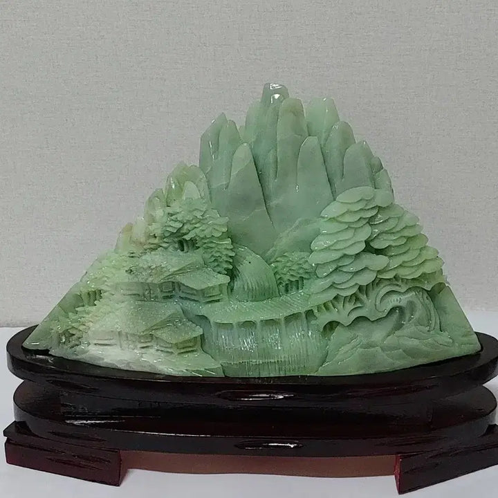[BUNJANG] Jade Mountain Carving Ornament / 옥산수 산수 조각 장식품