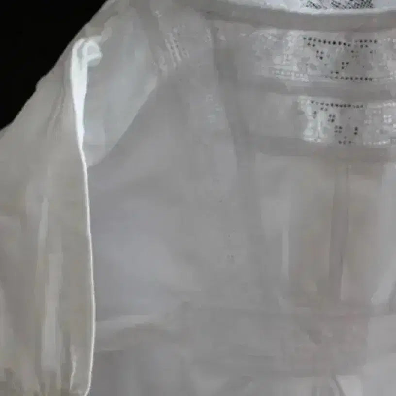 [BUNJANG] French Antique Christening Gown Lace Detail Cotton / 앤틱세례복