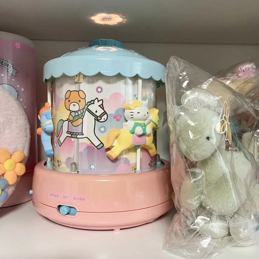 [BUNJANG] Hello Kitty LED Music Box Carousel Lamp / 헬로키티 led 램프 오르골