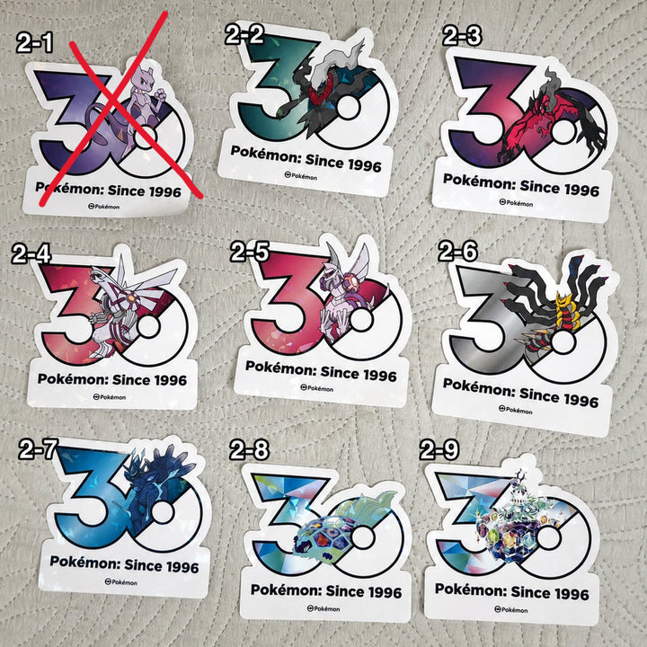 [BUNJANG] Pokemon 30th Anniversary Character Sticker / 포켓몬 30주년 캐릭터 스티커