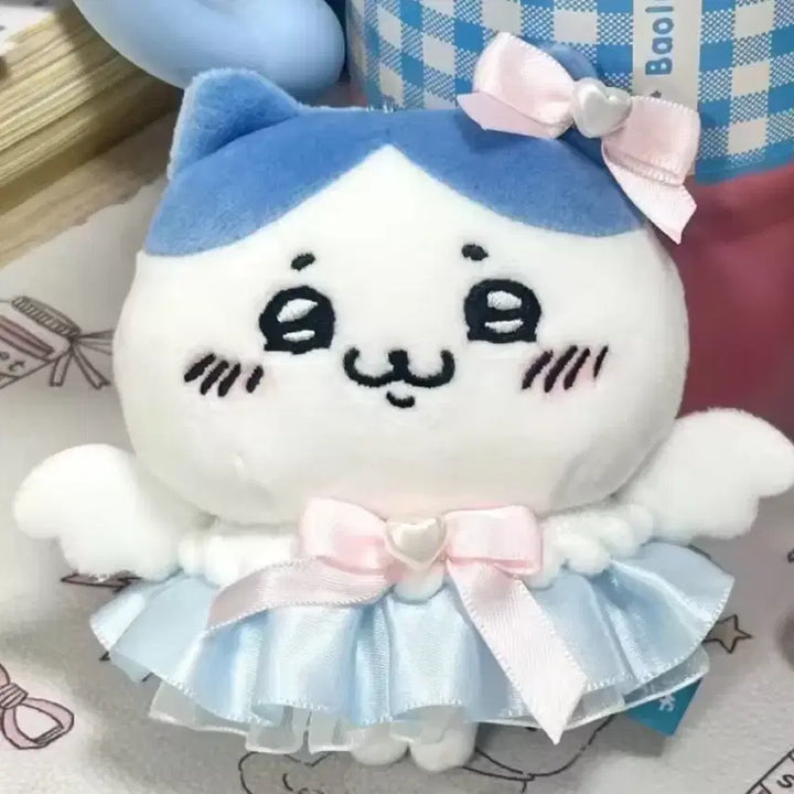 [BUNJANG] 10cm Doll Clothes Angel Wing Ribbon Heart Set Pink Blue Yellow / 10cm 인형 옷, 천사 날개 엔젤 리본 하트 인형 옷 세트, 핑크 블루 하늘 노랑 인형옷