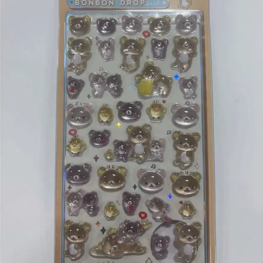 [BUNJANG] Rilakkuma Bonbon Drop Stickers / 리락쿠마 봉봉드롭 스티커