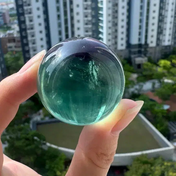 [BUNJANG] Natural Rainbow Fluorite Sphere / 레인보우 형석 구
