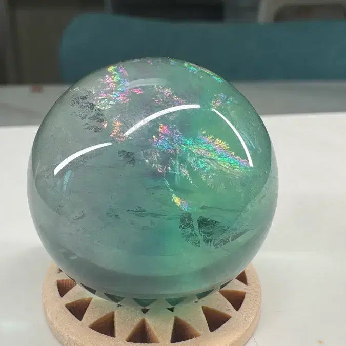 [BUNJANG] Natural Rainbow Fluorite Sphere / 레인보우 형석 구