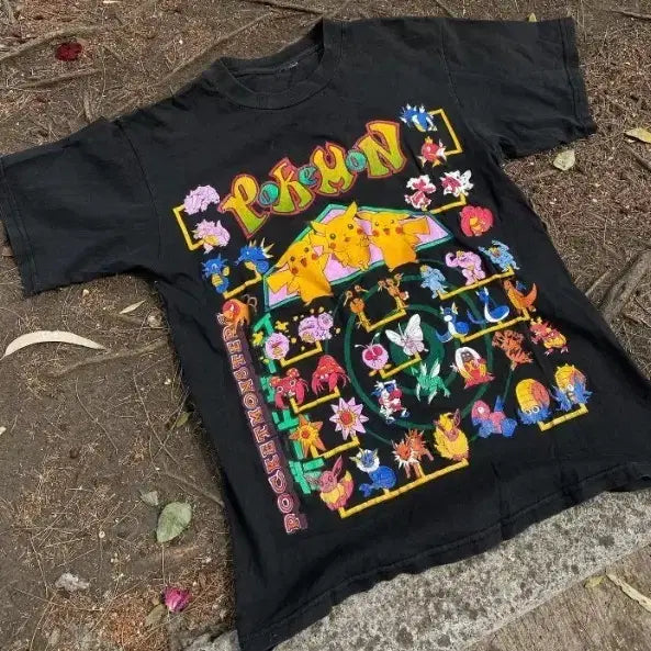 [BUNJANG] Pokemon Pokedex T-Shirt / 포켓몬 도감 티셔츠