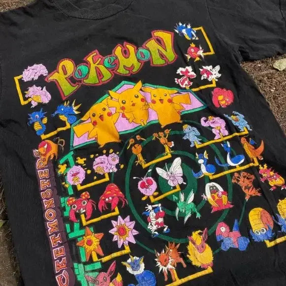 [BUNJANG] Pokemon Pokedex T-Shirt / 포켓몬 도감 티셔츠
