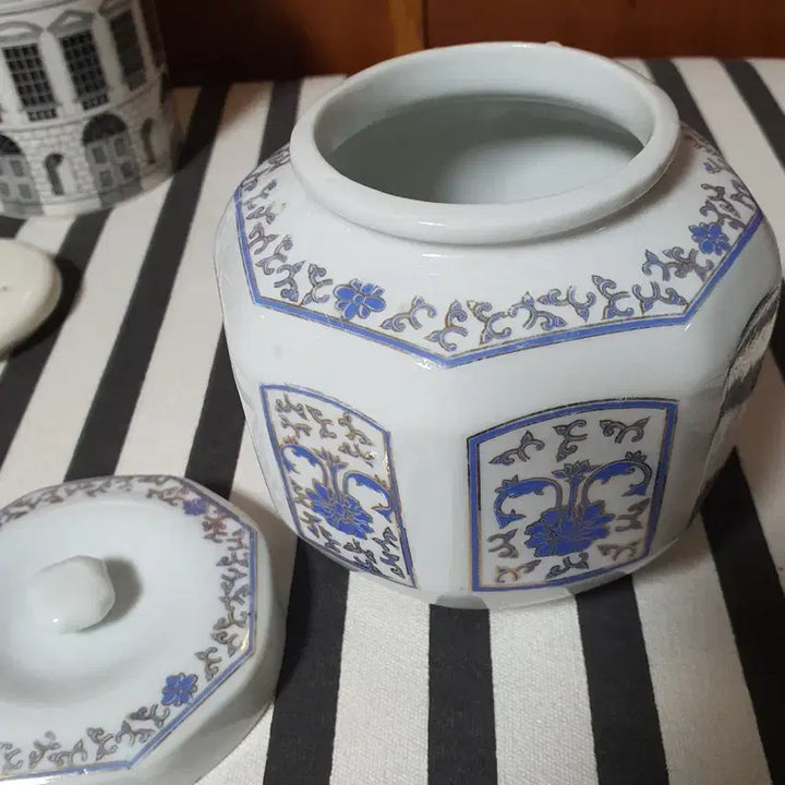 [BUNJANG] Retro Vintage Ceramic Box with Lid / ++레트로 고전 빈티지 도자기합