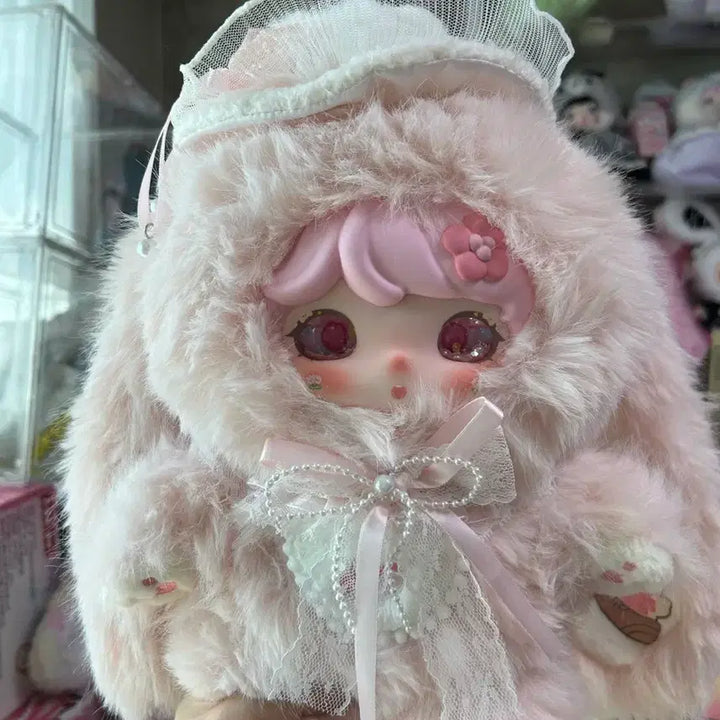 [BUNJANG] Baby3 Luxy Rabbit Pink Rabbit Plush Doll / 베이비쓰리 럭시래빗 핑크토끼인형 물눈