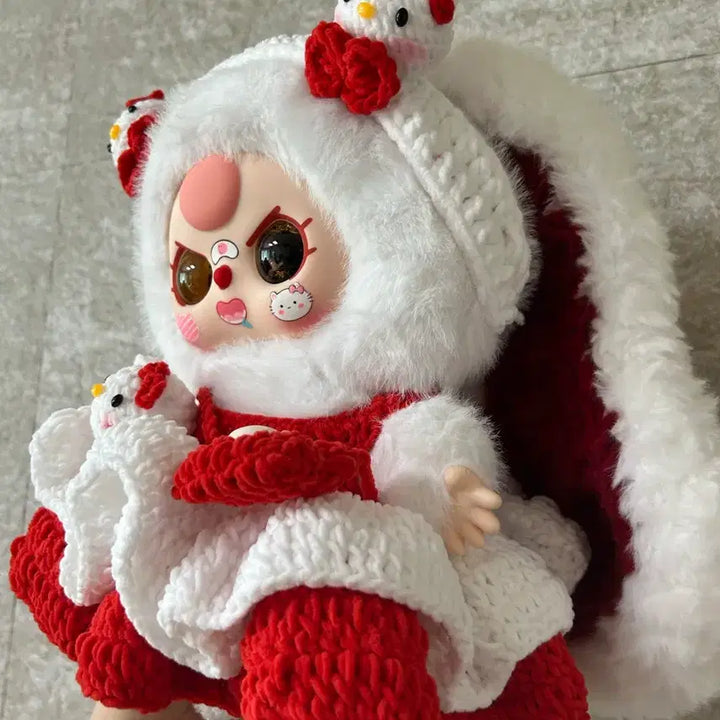 [BUNJANG] Baby 3400 Custom Doll Santa Outfit Chick Charm / 베이비쓰리400 금물눈 키티커스텀 인형