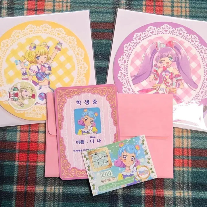 [BUNJANG] Pripara &amp; Aikatsu Nina Student ID Card Bundle Set / 미래 라라 코스터 (프리파라 10주년)+ 아이엠스타 아이카츠 스타파라 2주치 특전 니나 학생증 일괄 판매