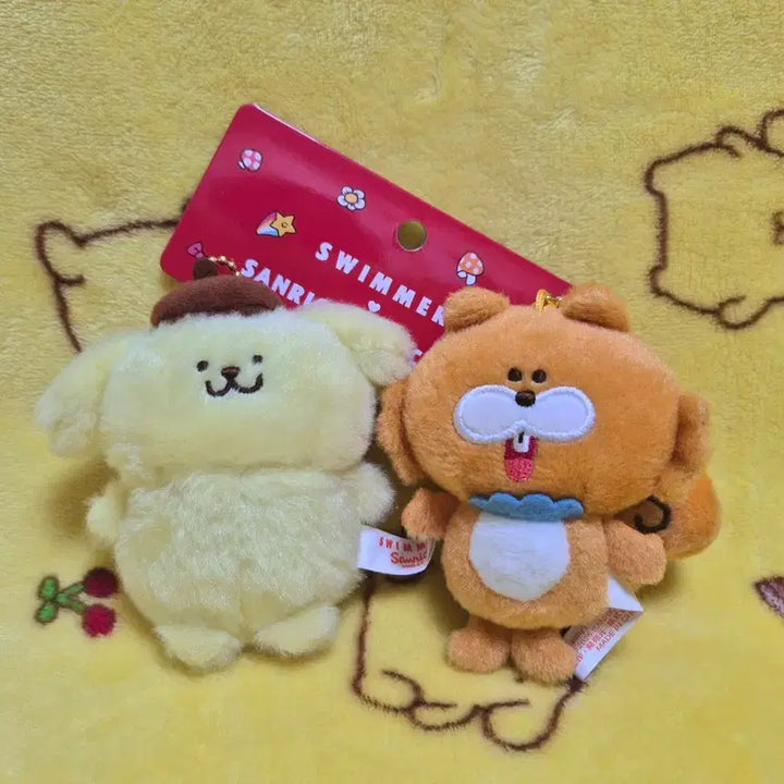 [BUNJANG] Sanrio x Swimmer Collaboration Pompompurin Mascot Keyring Doll Holder / 산리오 x 스위머 콜라보 2탄 폼폼푸린 마스코트 키링 인형 홀더