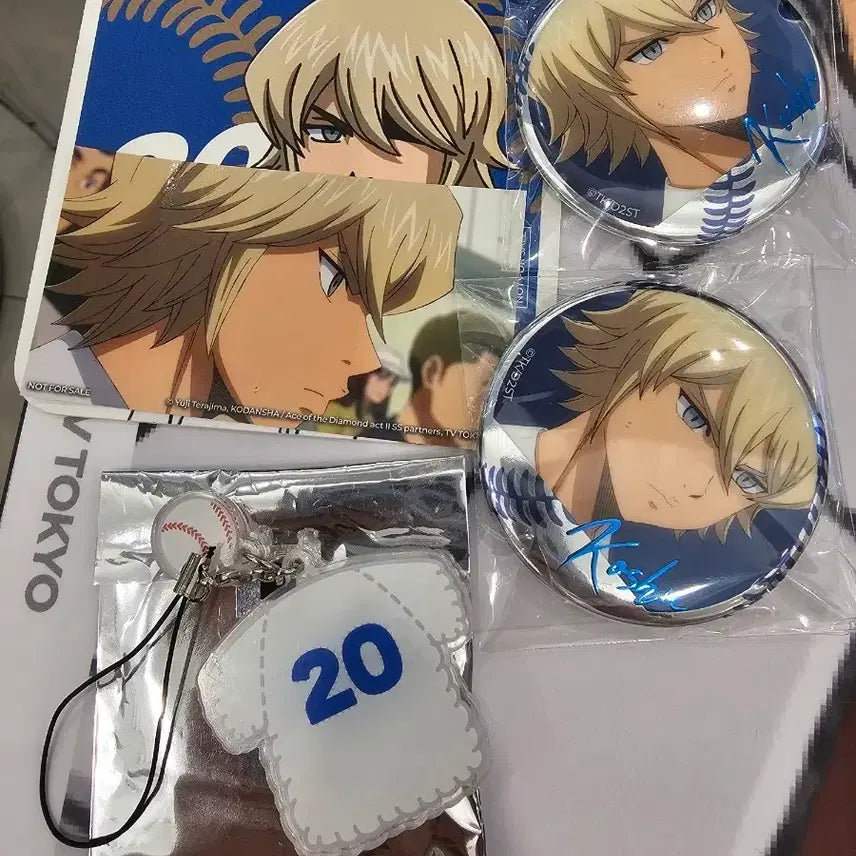 [BUNJANG] Diamond Ace Collaboration Goods Kochu Badge, Uniform Keyring, Coaster, Sticker Set / 다이에이 콜라보 굿즈 코슈 판매