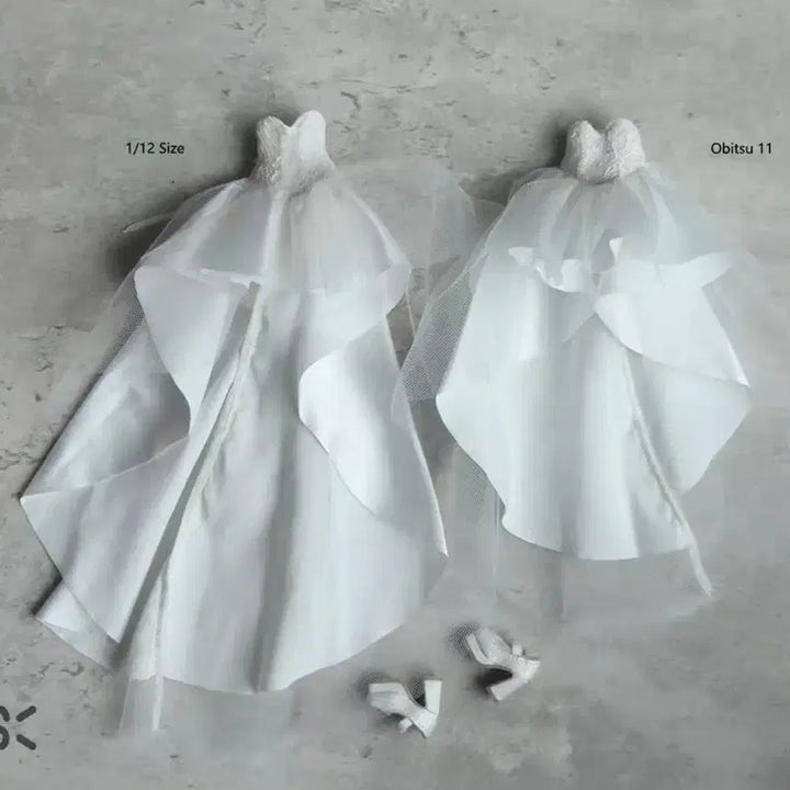 [BUNJANG] SK Shop White Dress 1/12 Scale / 오비츠  1/12 사이즈 흰색 드레스