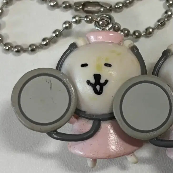[BUNJANG] Rare Vintage Nurse Medical Joke Bear Keyring Figure / 희귀 고전 너스 메디컬 간호사 농담곰 키링 피규어