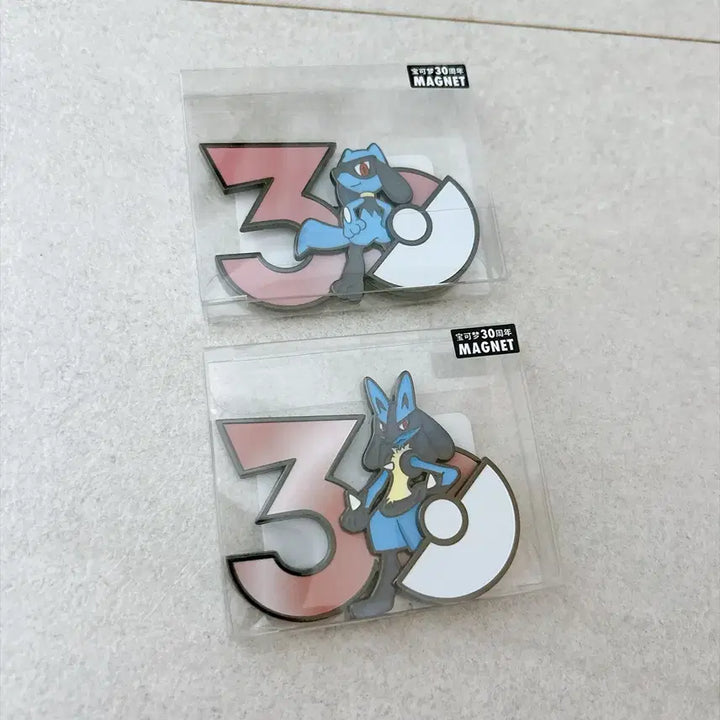 [BUNJANG] Pokemon 30th Anniversary Riolu Lucario Magnet Bundle Set / 포켓몬 중포센 리오르 루카리오 30주년 기념 마그넷 일괄