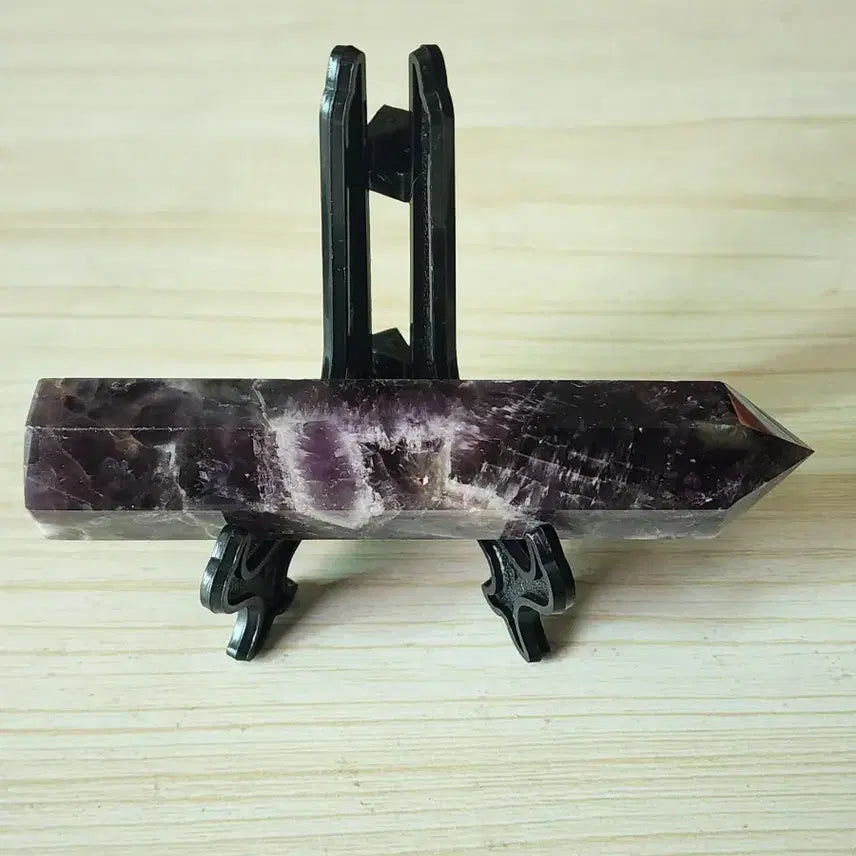 [BUNJANG] Natural Amethyst Obelisk (9.5cm) with Stand / 천연 자수정 오벨리스크(9.5cm) + 받침대