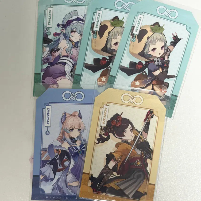 [BUNJANG] Genshin Impact PC Lounge Inazuma Omamori Photocards Mizuki Sayu Kokomi Chiori / 원신 PC라운지 이나즈마 오마모리 포토카드 미즈키 사유 코코미 치오리