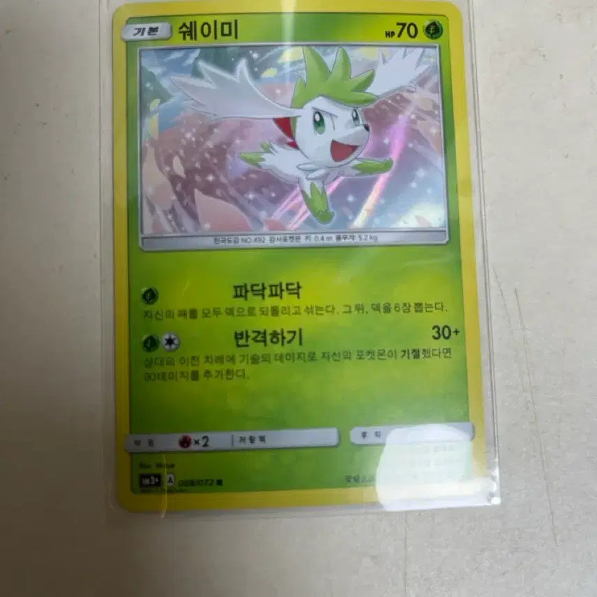 [BUNJANG] Pokemon Card Shaymin Hologram / 포켓몬 카드 쉐이미 홀로그램 (제시 받음)