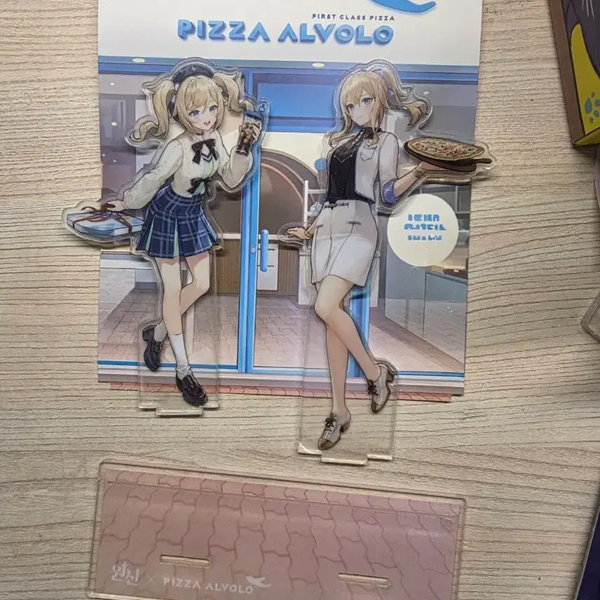[BUNJANG] Pizza Alvolo Genshin Impact Acrylic Stand / 피자 알볼로 원신 콜라보 아크릴 스탠드 + 포스터