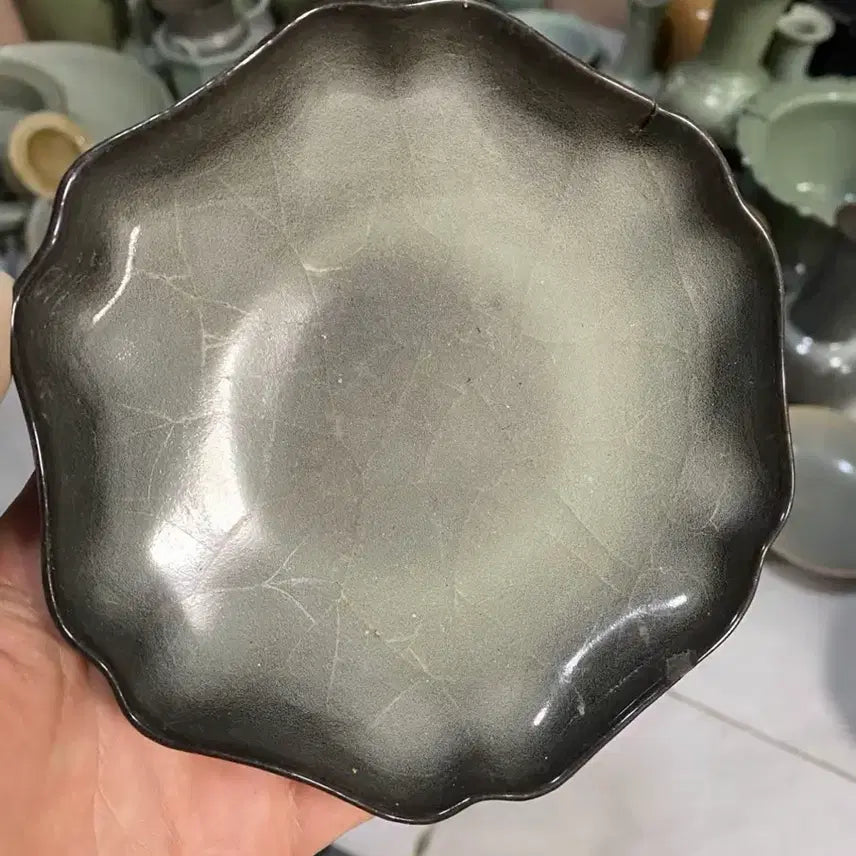 [BUNJANG] Early Qing Dynasty Longquan Celadon Flower Plate / 지품 청나라초기 용천요(운송시간13일)