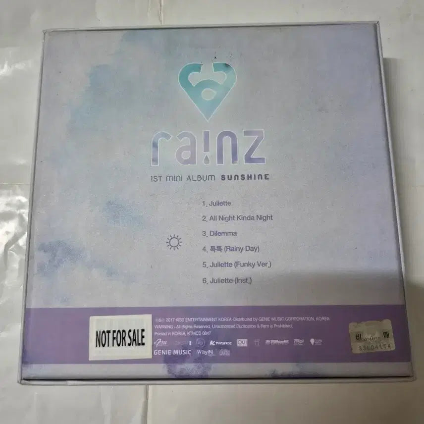 [BUNJANG] RAINEZ SUNSHINE 1st Mini Album Signed CD / 비매)레인즈 SUNSHINE 1집 미니 앨범 친필 사인 cd 깨끗합니다