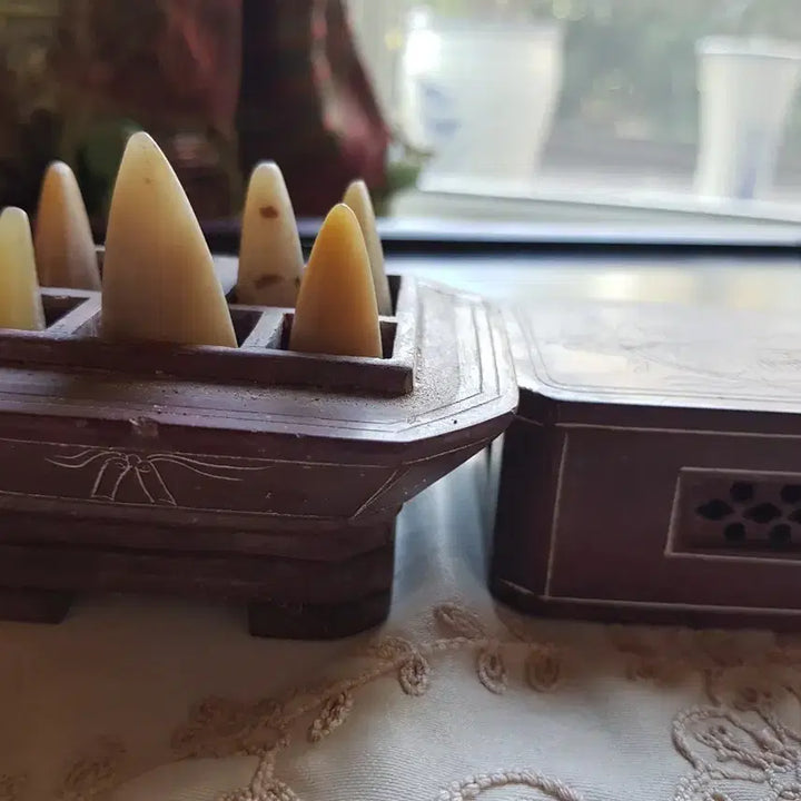 [BUNJANG] Rare Natural Jade Seal Set with Jade Box and Stand / 박물관급 희귀 골동품] 천연옥 원석 인장(옥도장) 7점 및 천연옥 함 풀세트