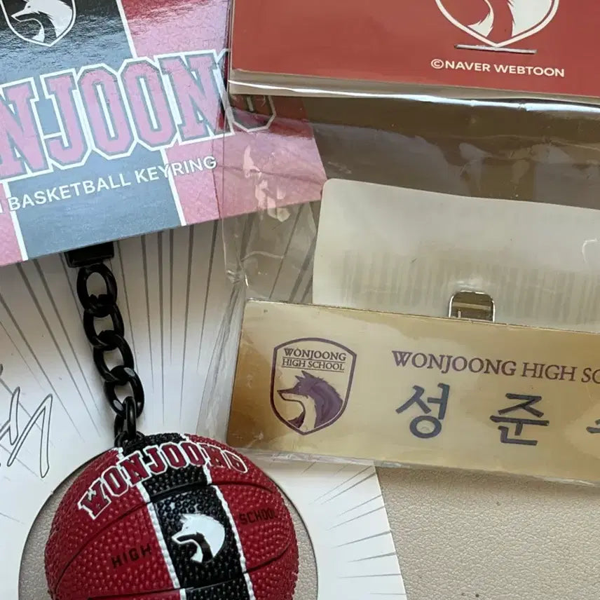 [BUNJANG] Garbage Time Woojung Basketball Keychain + Sungsoo ID Tag / 가비지타임 원중고 농구공 키링+성준수 명찰