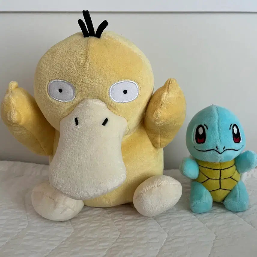 [BUNJANG] Pokemon Psyduck &amp; Squirtle Plush Set / 포켓몬스터 고라파덕 꼬부기 인형 세트