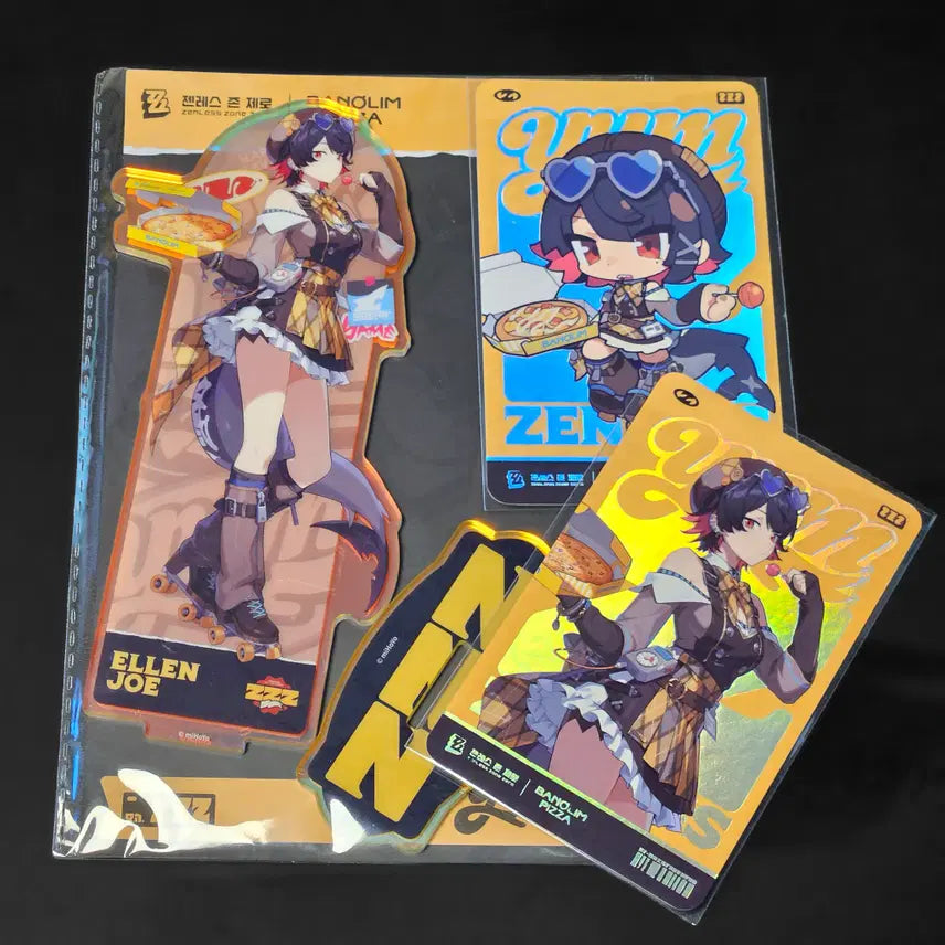 [BUNJANG] Zen Zone Jaehyun "Rounding Pizza Ellen" Acrylic Stand + 2 Photocards Set (Redeem Code Unused) / [새상품] 젠존제 반올림 피자 엘렌 조 아크릴 스탠드 + 포토카드 2장 세트(리딤미사용)