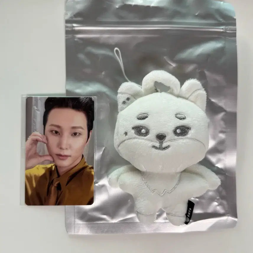 [BUNJANG] DAY6 Young K Animalz Secret Mini Plush Keyring Angel + 40,000 KRW Photocard / 데이식스 영케이 KE 시크릿 미니 플러시 키링 천사 + 4만원 포카