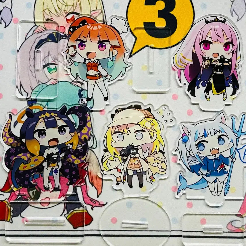 [BUNJANG] Hololive EN Acrylic Stand Bundle - Gawr Gura, Amelia, Ina&