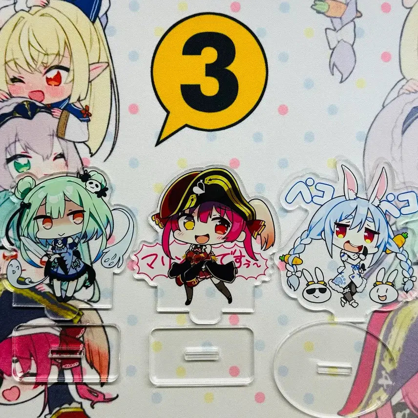 [BUNJANG] Hololive 3rd Generation Acrylic Stand Bundle - Houshou Marine, Usada Pekora, Shirakami Fubuki / 홀로라이브 3기생 아크릴스탠드 일괄 호쇼마린/페코라/루시아