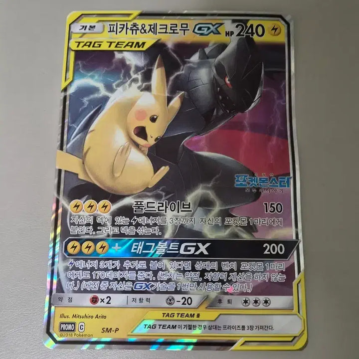 [BUNJANG] Tag Team Pikachu &amp; Zekrom Jumbo Card / 태그팀 피카츄&amp;제트로무 점보카드 판매 및 교환