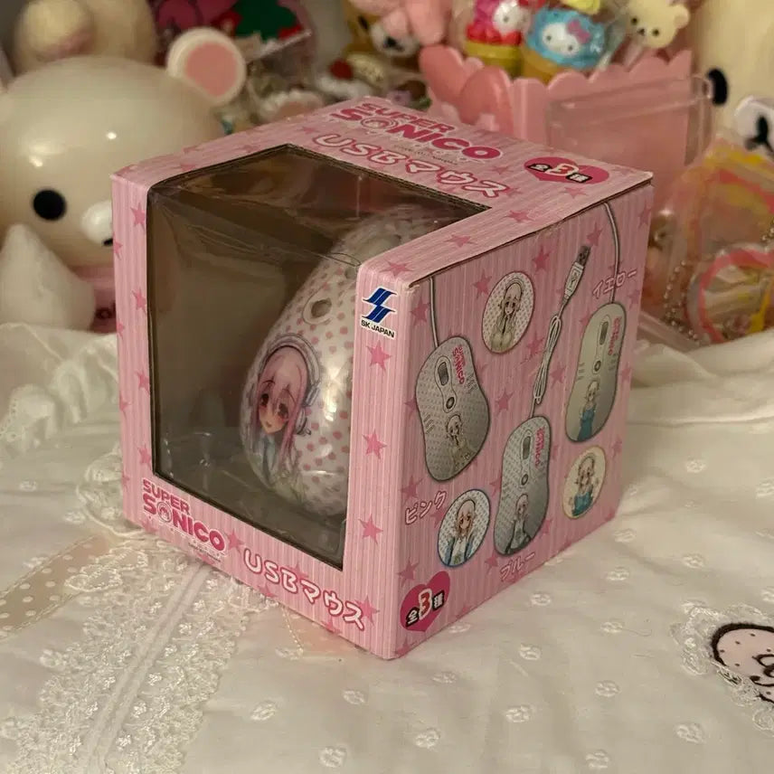 [BUNJANG] Super Sonico USB Mouse Pink / 슈퍼소니코 USB 마우스 핑크