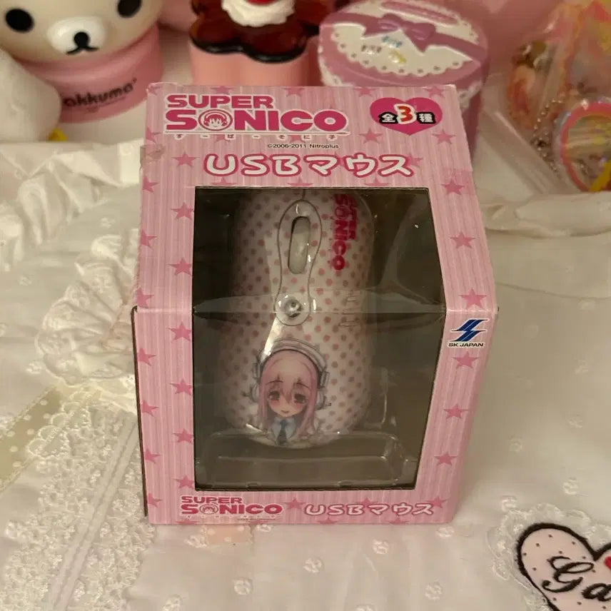 [BUNJANG] Super Sonico USB Mouse Pink / 슈퍼소니코 USB 마우스 핑크
